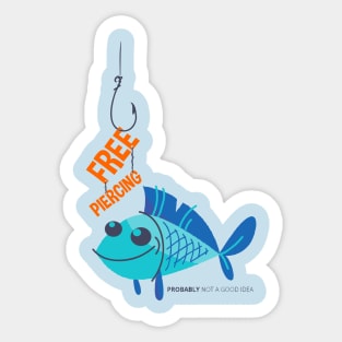 Smiling FISH - Free PIERCING funny ClipArt Sticker